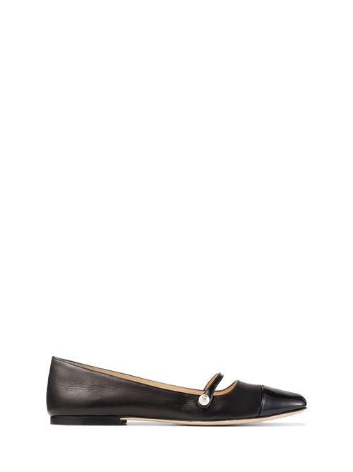  JIMMY CHOO | ELISA FLAT PTZBLACK/BLACK